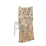 Champagne Big Payette Sequin Chiavari Chair Slipcover#whtbkgd