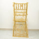 Gold Organza Floral Sequin Embroidered Chiavari Chair Back Slipcover