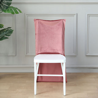 Enhance Your Event Decor with the Dusty Rose Buttery Soft Velvet Chiavari Chair Back Slipcover