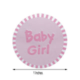 Sweet Baby Girl Pink Round Stickers 100pcs