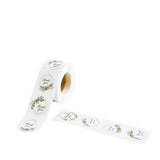 500pcs|1.5inch Round Thank You Stickers Roll With Greenery Frames, DIY Envelope Seal Labels