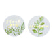 Round Green Leaves Décor Thank You Stickers Roll with Gold Foil Text, Envelope Seal Labels
