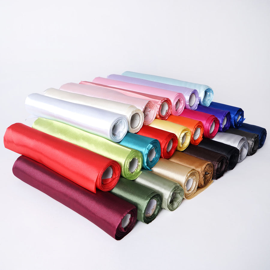 12Inchx10yd | Burgundy Satin Fabric Bolt, DIY Craft Wholesale Fabric