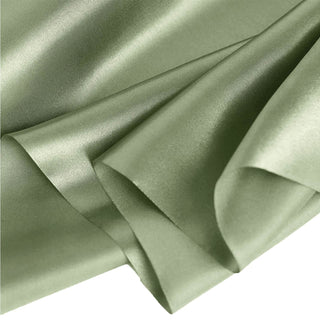 Dusty Sage Green Satin Fabric Bolt for Elegant Event Decor