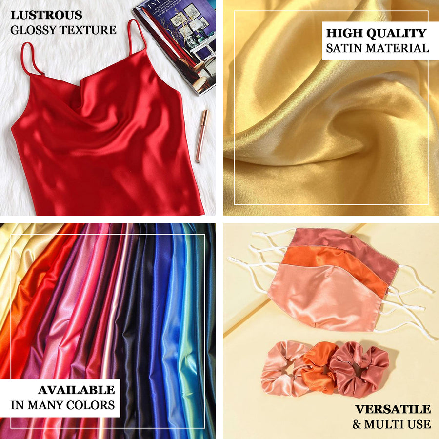 12Inchx10yd | Champagne Satin Fabric Bolt, DIY Craft Wholesale Fabric