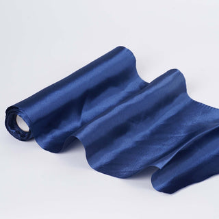 Elevate Your Event with Navy Blue Satin Fabric