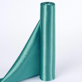 Turquoise Satin Fabric Bolt for Elegant Event Decor