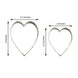 2pcs Stainless Steel Heart Shaped Cookie Biscuit Cutters Party Wedding Favors Set With Box - 2.5",3"