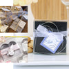2 Pcs Heart Shaped Cookie Cutters, Stainless Steel Biscuits Cutter Wedding Favor Set with Clear Gift Box