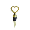 Gold Metal Studded Heart Wine Bottle Stopper Wedding Favor With Velvet Gift Box