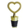 Gold Metal Studded Heart Wine Bottle Stopper Wedding Favor With Velvet Gift Box#whtbkgd