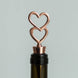 5" Rose Gold Metal Double Heart Wine Bottle Stopper Party Favors, Wedding Favor With Velvet Gift Box