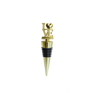 Gold Metal Love Wine Bottle Stopper - A Shiny and Stylish Addition to Your Event Decor
