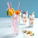 50 Pack | Multi-Colored Tropical Fruit Luau Pool Party Drinking Straws
