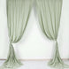 2 Pack Sage Green Durable Flame Resistant Scuba Polyester Curtain Panel Backdrops