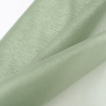 54"x10yd | Sage Green Solid Sheer Chiffon Fabric Bolt, DIY Voile Drapery Fabric