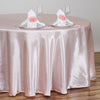 108" Satin Round Tablecloth Rose Gold|Blush