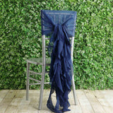 Elevate Your Event Decor with Navy Blue Chiffon Hoods