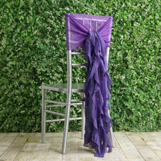 Elevate Your Event Decor with Purple Chiffon Hoods