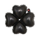 10 Pack | 15inches Shiny Black Four Leaf Clover Shaped Mylar Foil Balloons#whtbkgd