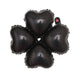 10 Pack | 15inches Shiny Black Four Leaf Clover Shaped Mylar Foil Balloons#whtbkgd