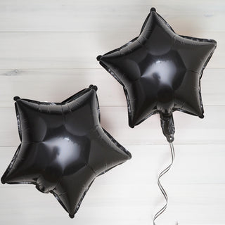 Shiny Black Star Mylar Foil Latex Free Balloons for Stunning Event Decor