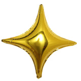 3 Pack | 23inches Shiny Gold Quadrangle Star Mylar Foil Helium Air Balloon#whtbkgd