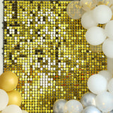 10sq.ft Shiny Gold Round Sequin Shimmer Wall Party Photo Backdrop