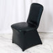 Shiny Metallic Black Spandex Banquet Chair Cover, Glittering Premium Fitted Chair Cover