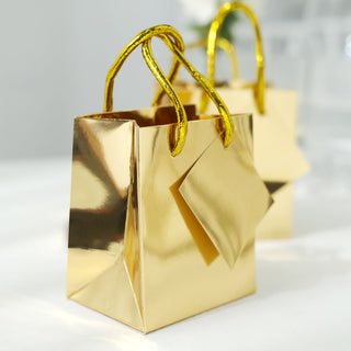 Stunning Metallic Gold Foil Party Favor Bags