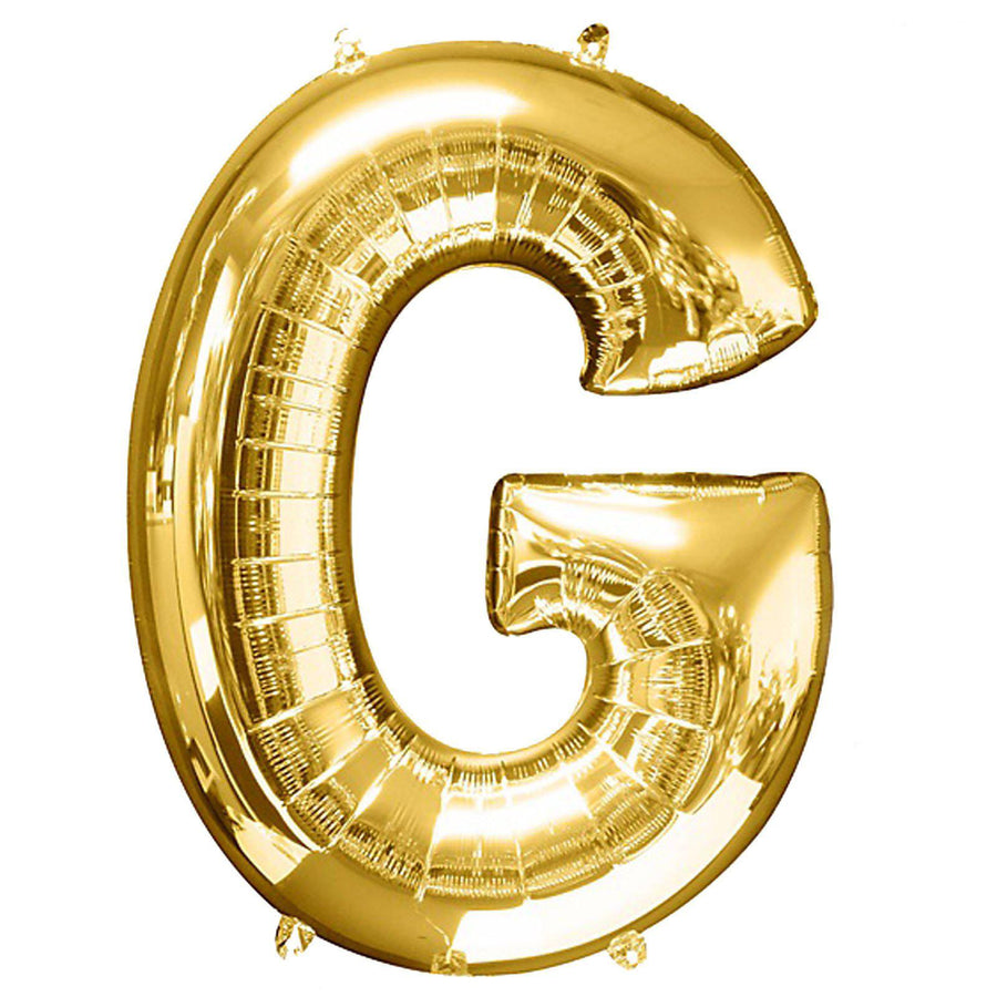 Gold foil letter G balloon