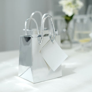 Stunning Metallic Silver Foil Paper Bags for Your Party Favors