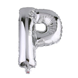 40inch Shiny Metallic Silver Mylar Foil Helium/Air Alphabet Letter Balloon - P