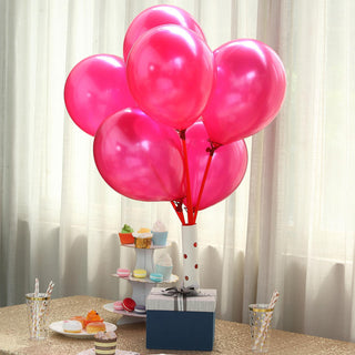 Elegant and Charming: 12" Shiny Pearl Wine Latex Prom Balloons