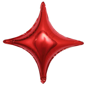 3 Pack 23" Shiny Red Quadrangle Star Mylar Foil Helium Air Balloon