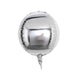 2 Pack | 12inch 4D Shiny Silver Sphere Mylar Foil Helium or Air Balloons#whtbkgd