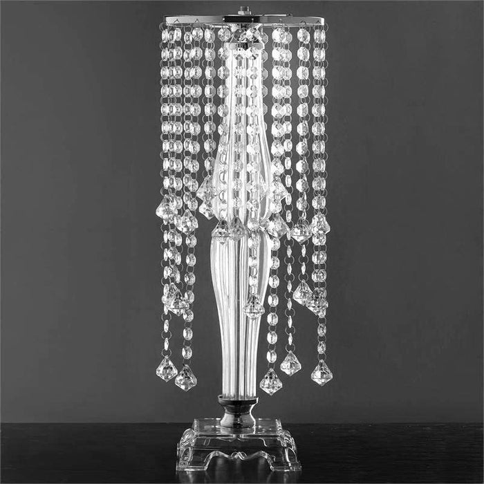 22inch Silver Acrylic Crystal Pendant Chain Flower Chandelier Stand - Long Strand