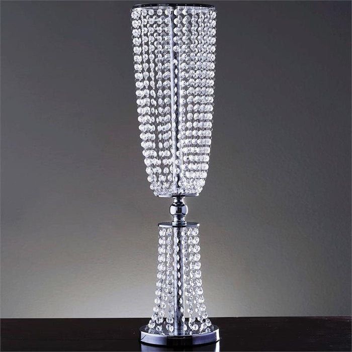 32inch Silver Acrylic Crystal Pendant Chain Hourglass Chandelier Stand