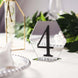 5 Pack | 5inch Silver Acrylic Hexagon Wedding Table Sign Holders, Number Stands