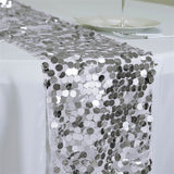 13x108 inch Silver Big Payette Sequin Table Runner