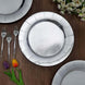 Silver Disposable 13inch Charger Plates, Cardboard Serving Tray, Round with Leathery Texture