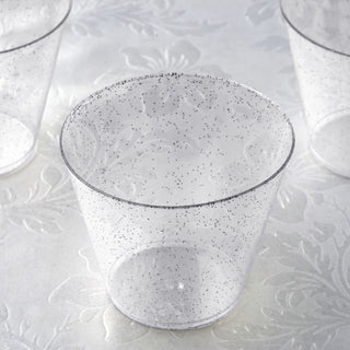 Add Sparkle to Your Party with Silver Glittered Plastic Cups