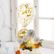 6 Pcs | Silver/Gold Happy Birthday Cake Topper, 4 Mini Paper Fans & Gold Confetti Balloon Decor