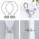 2 Pack | Silver Magnetic Curtain Tie Backs For Window Drapes & Backdrop Panels