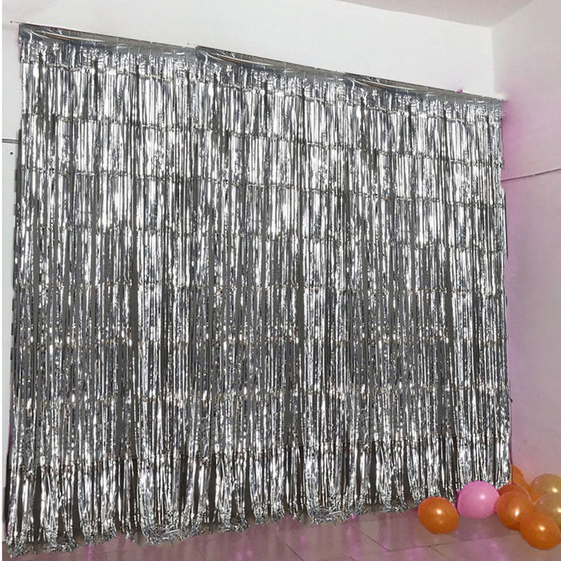 Metallic Foil Fringe Curtain, Backdrop Curtain