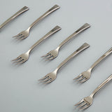 36 Pack - 4inch Silver Mini Heavy Duty Plastic Forks, Dessert Forks Plastic Utensils