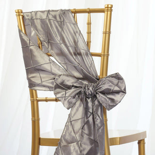 Add Elegance to Your Event with Silver Pintuck Chair Sashes
