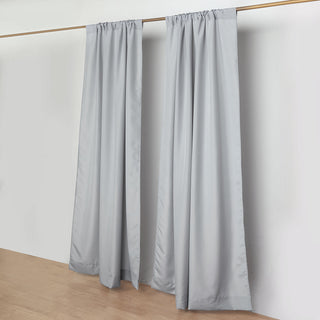 Add Elegance to Your Event with Silver Polyester Drapery Panels