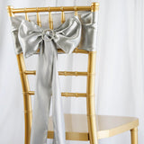 Add Elegance to Your Event with Silver Satin Chair Sashes