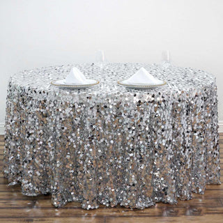 Silver Sequin Tablecloth for a Dazzling Event Décor
